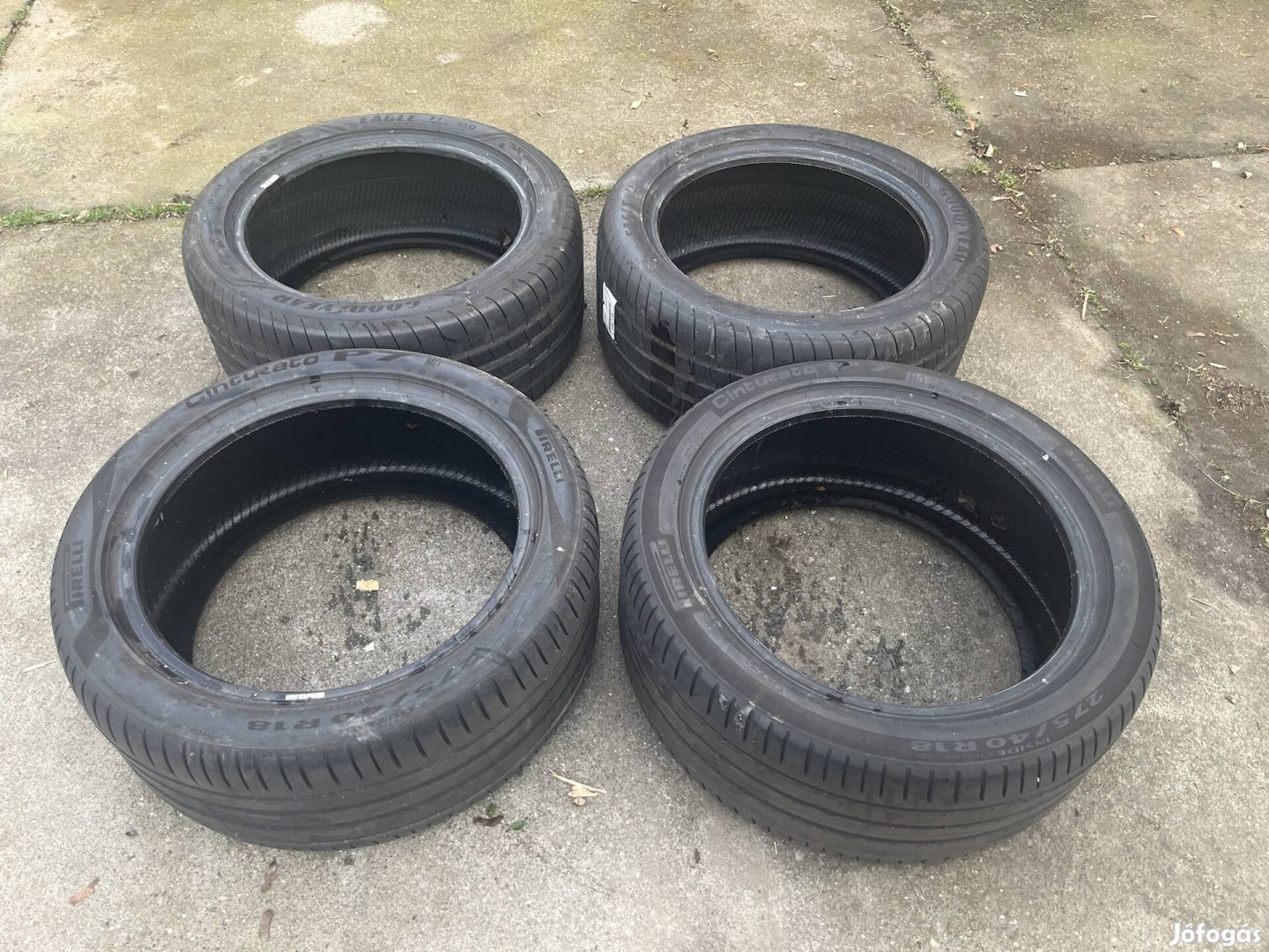 Nyári autógumi szett, 275/40 R18 103Y, Pirelli, Goodyear