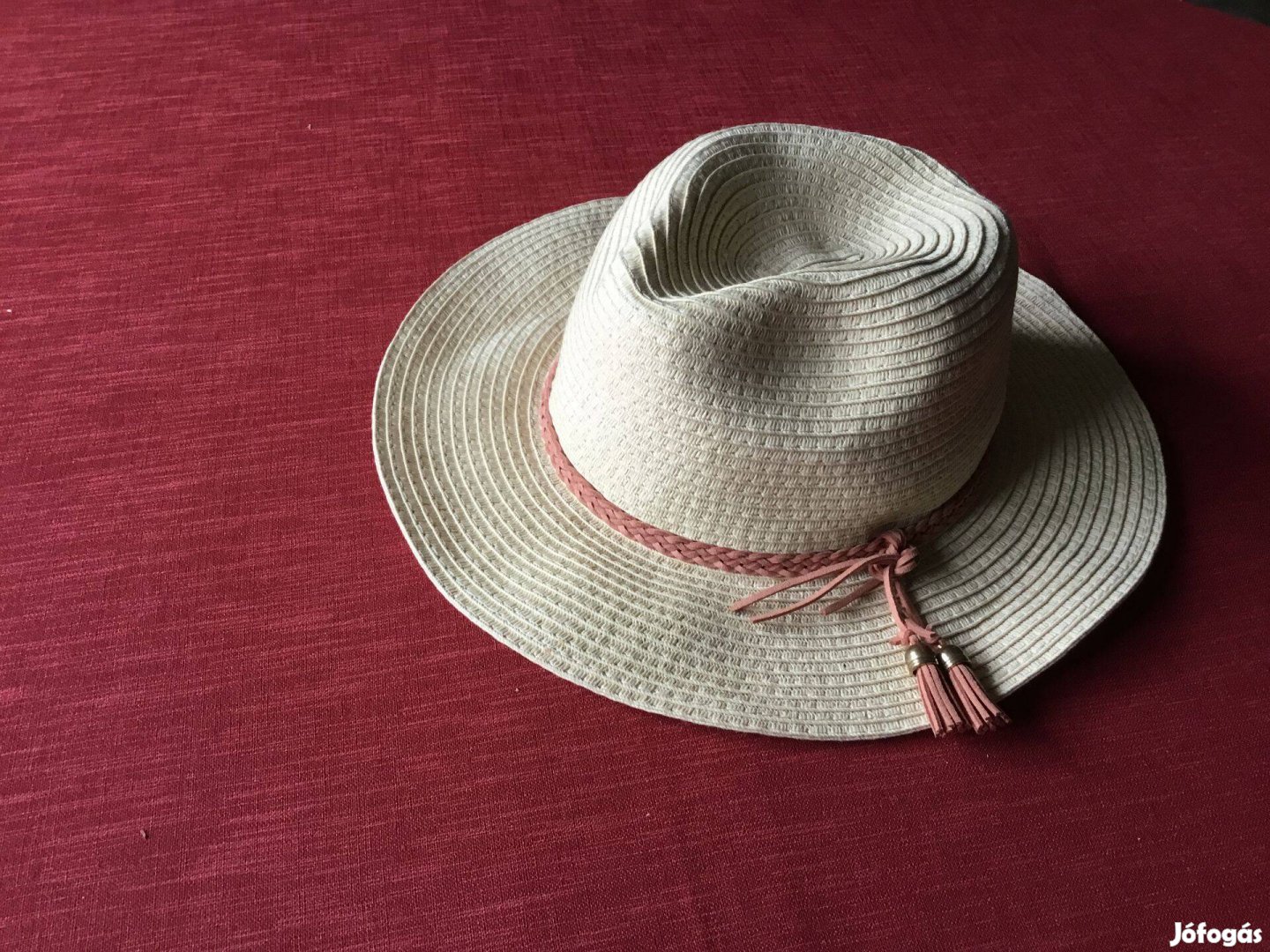 Nyári kalap ( 57 cm) - széles karimával, új, belga