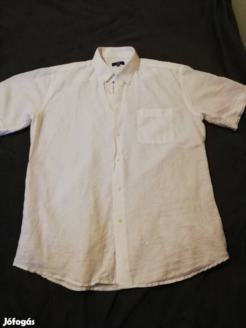 Nyári vászon férfi fehér ing XL-es