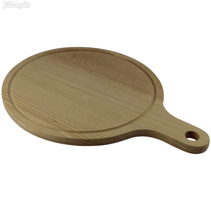 Nyeles pizzás tányér 30cm- bükk vágódeszka fa kínáló