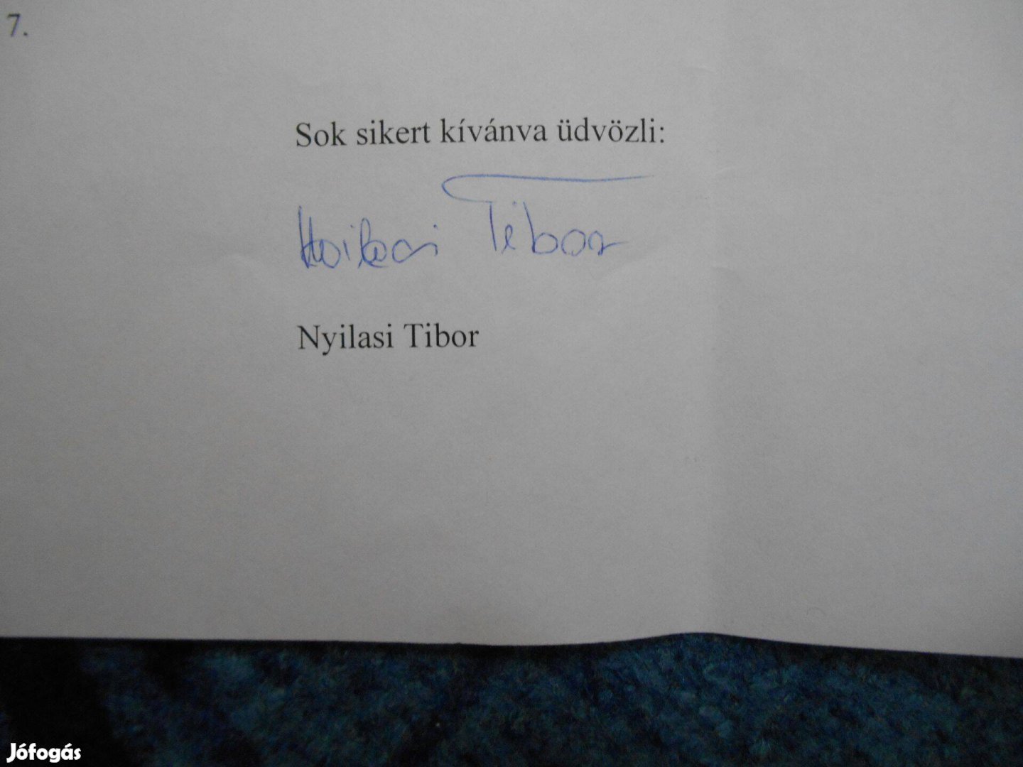 Nyilasi Tibor autogram