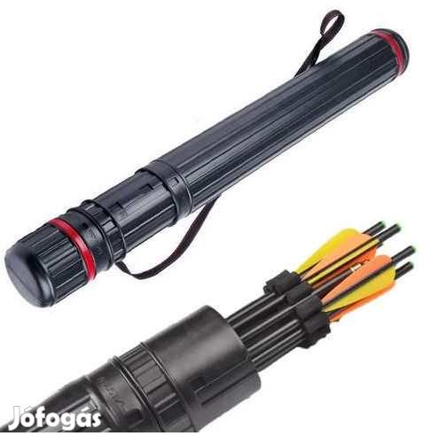 Nyílvessző tartó Tegez 63-105cm 12db Karbonvesszővel 5236