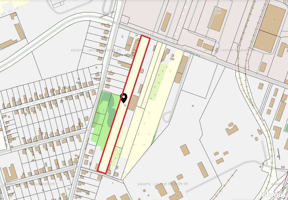 Nyírbátor ipari parkjában 9206 m2-es telek engedélyezett tervekkel