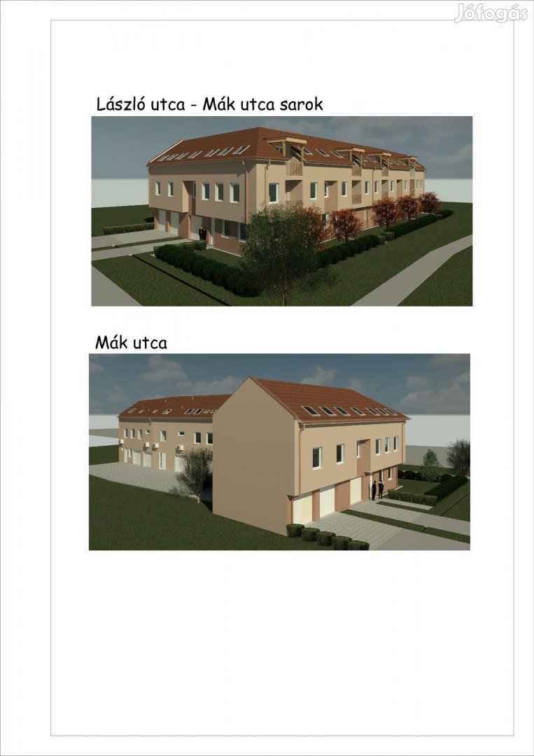 Nyíregyháza Mák utcán új építésű társasházi 47,69 m2-es lakás eladó