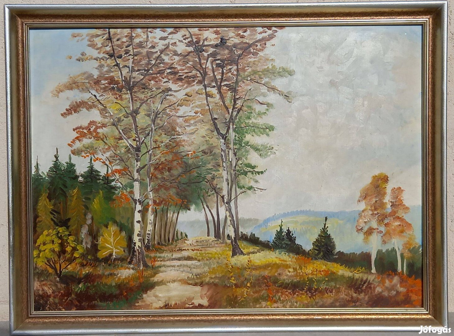 Nyírfás olajfestmény olaj festmény