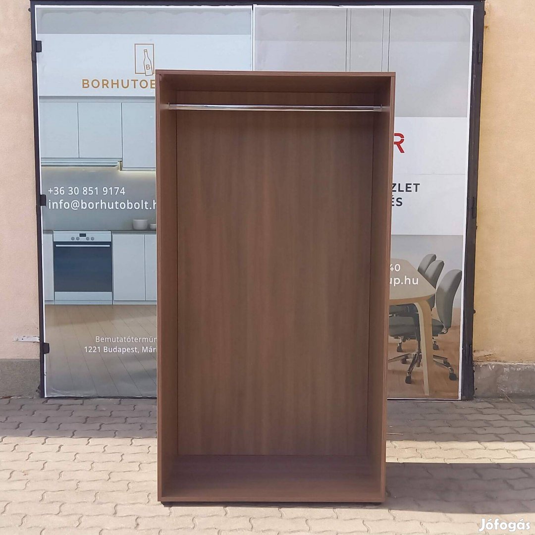 Nyitott gardróbszekrény,ruhásszekrény, dió színű, Steelcase - használt