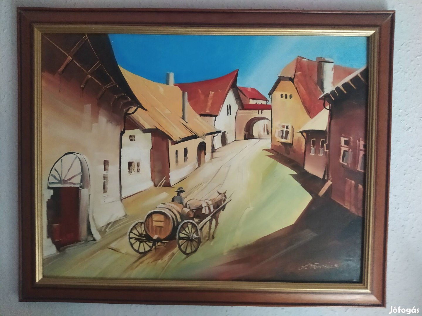 Nyögéri Zoltán Hazafelé c.festménye Fassel Ferenc stílusában