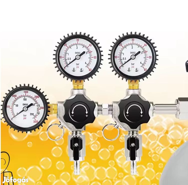 Nyomás csökkentő reduktor CO2 Dupla 4 bar  (3172)