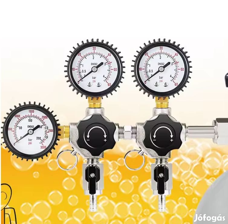 Nyomás csökkentő reduktor CO2 Dupla 4 bar  (3172)