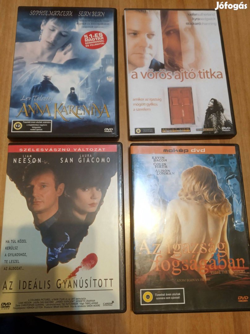 Nyomozós-romantikus DVD filmek: Anna Karenina, Vörös ajtó titka, Ideál
