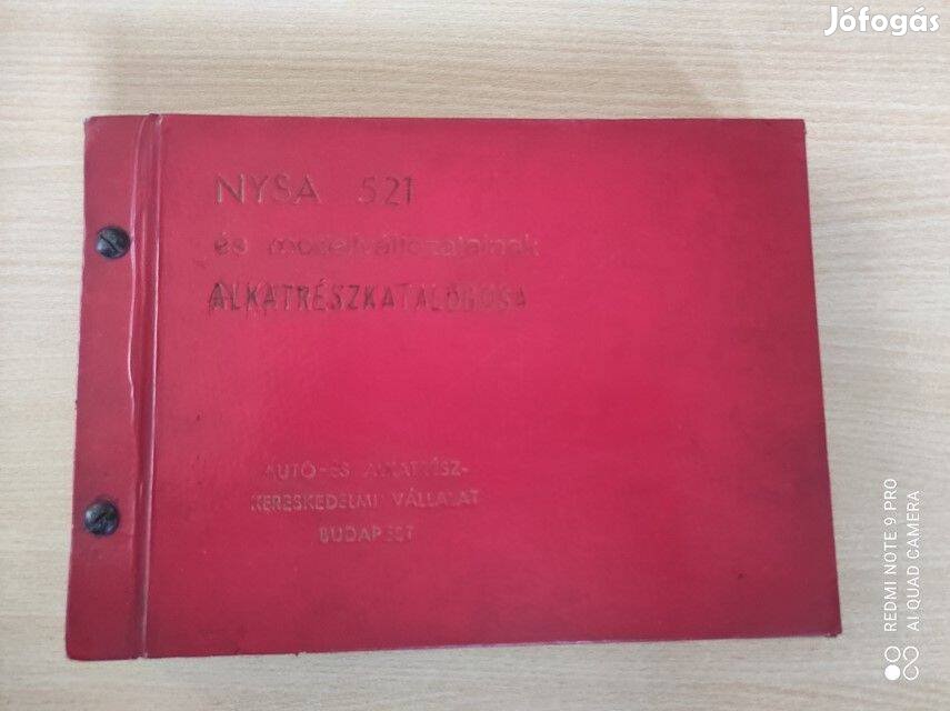 Nysa 521+ modellváltozatok Kistehergépkocsi alkatrészkatalógus1971