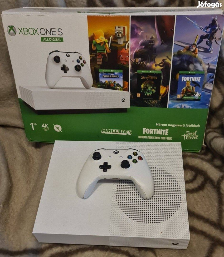 Nyugatinál Patika Xbox One S + kontroller + 48 játék + garancia X-Box
