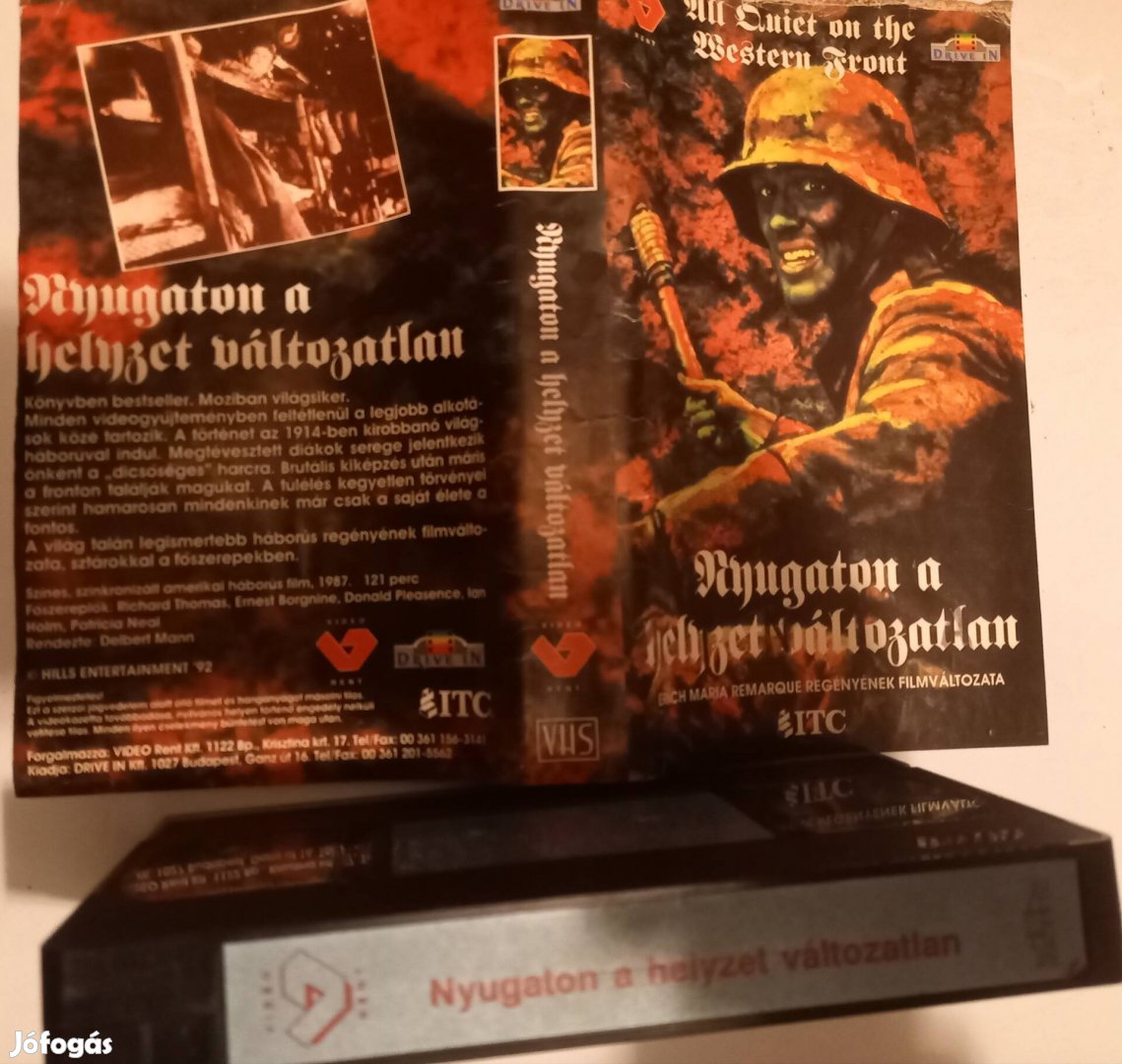 Nyugaton a helyzet változatlan - háborús vhs - videorent