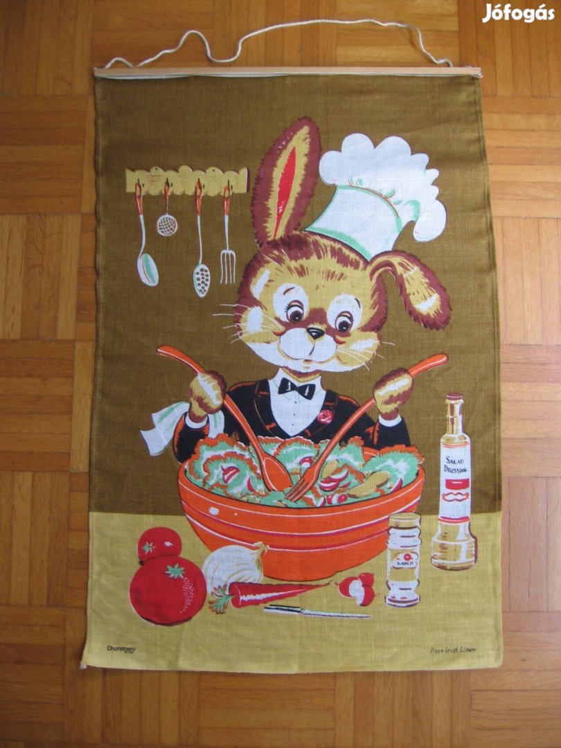Nyuszi, textil falikép