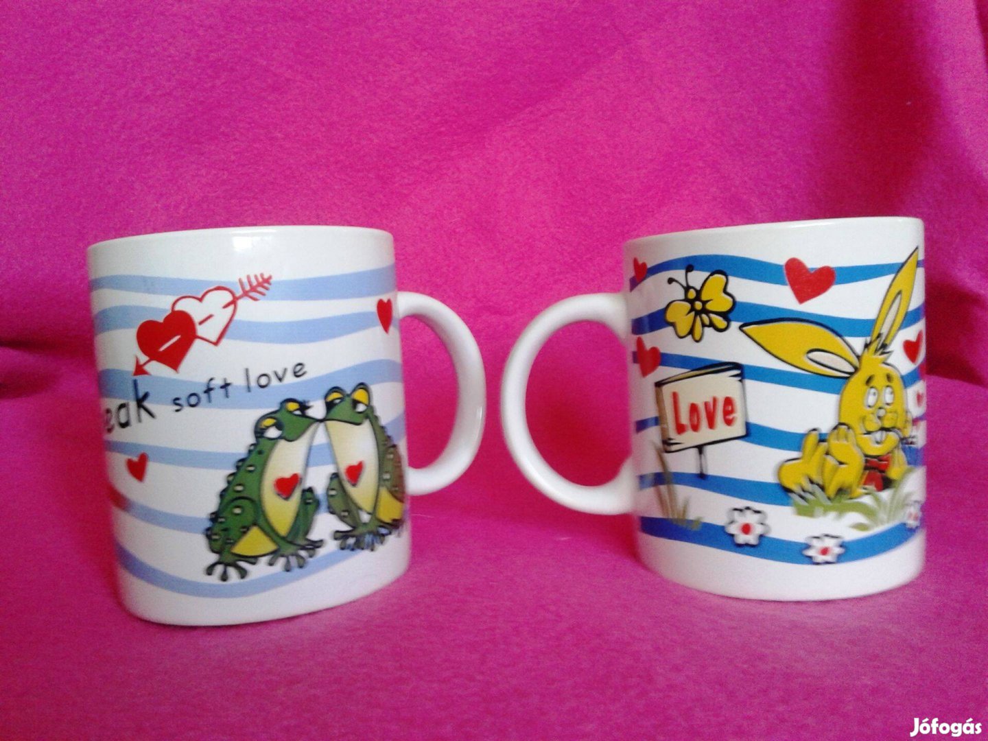 Nyuszi és béka - porcelán bögre gyűjteményből