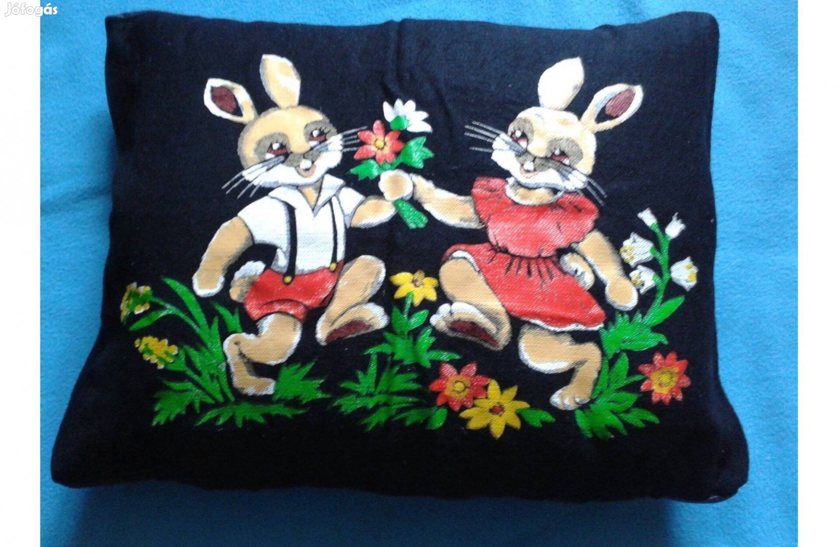 Nyuszis díszpárna, dísz párna