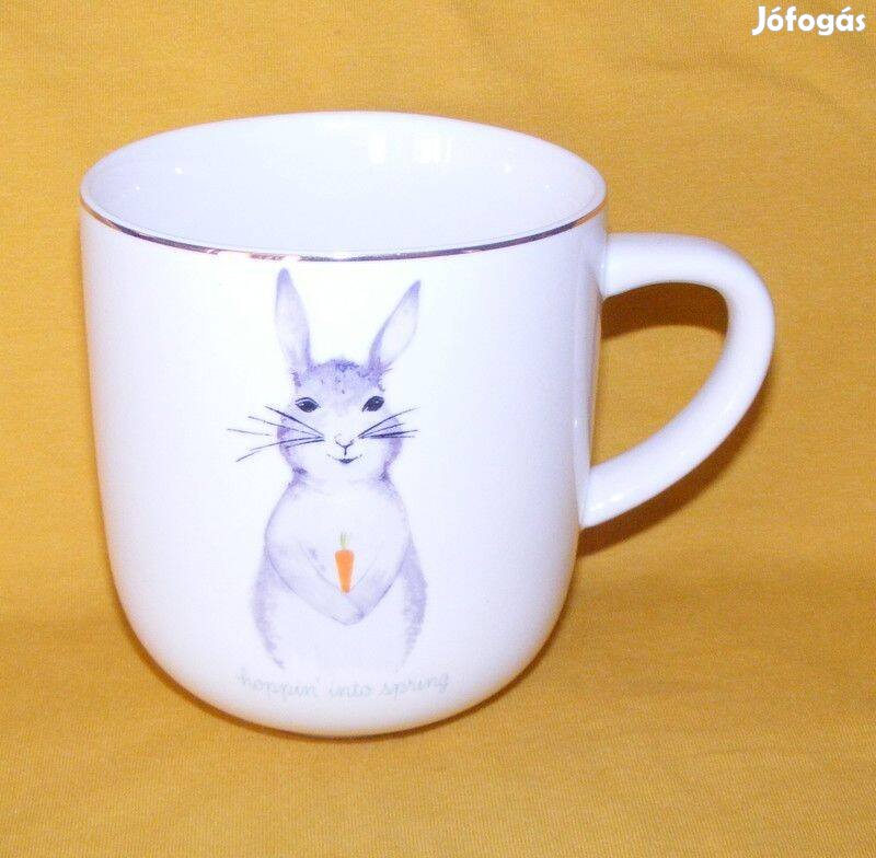 Nyuszis porcelán bögre