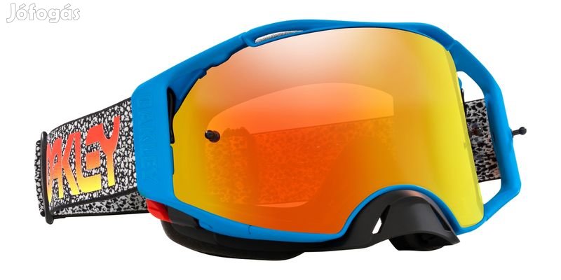 OAKLEY Airbrake MX védőszemüveg - Kék Repedezett Tűz Iridium Lencse