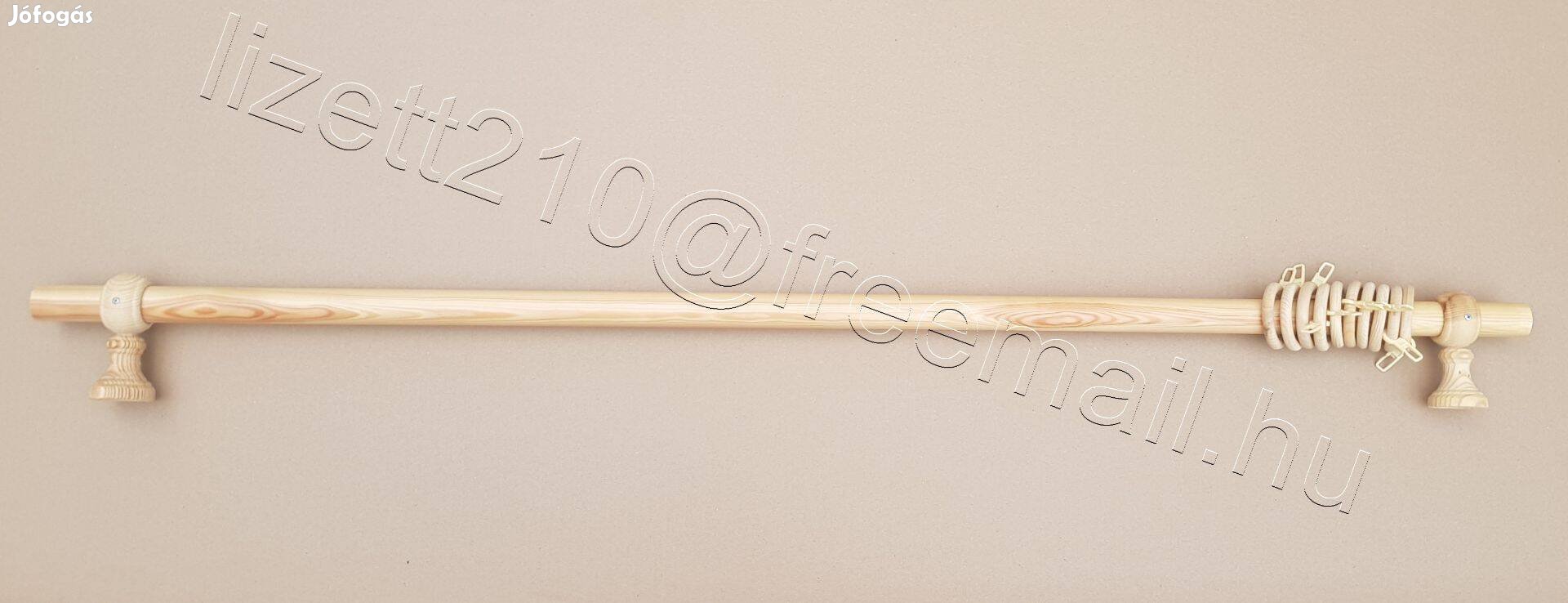 OBI Fa függönykarnis függönyrúd szett erdeifenyő 120 cm