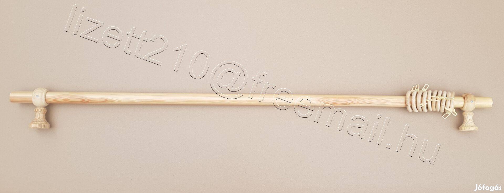 OBI Fa függönykarnis függönyrúd szett erdeifenyő 120 cm