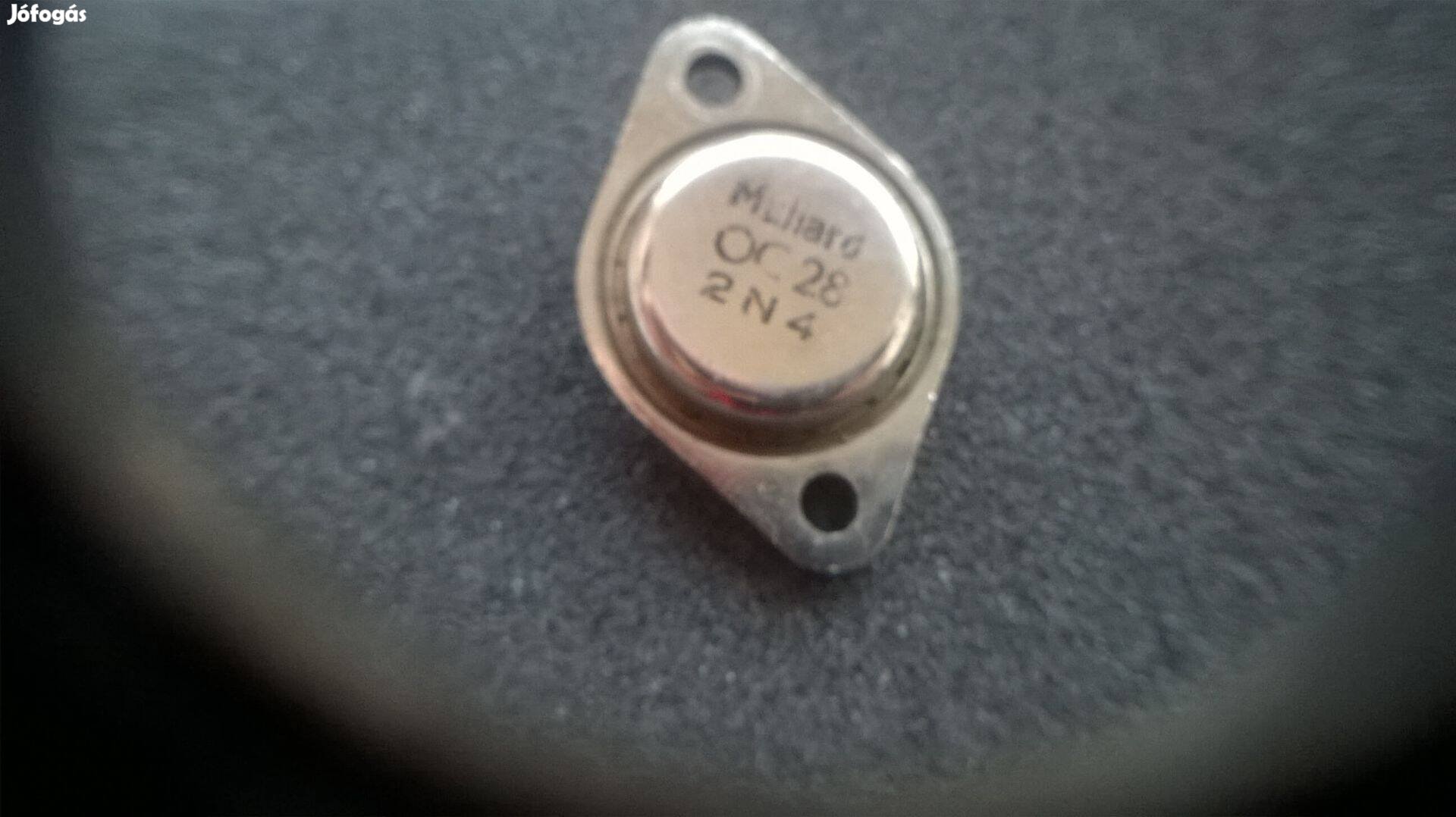 OC 28 Mullard tranzisztor , germánium , bontott , eredeti