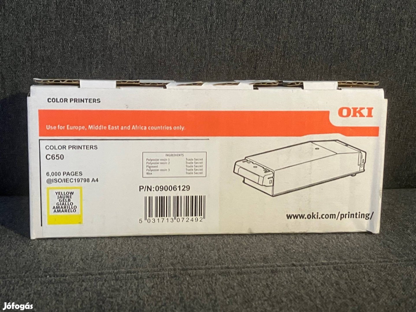 OKI C650 Yellow toner