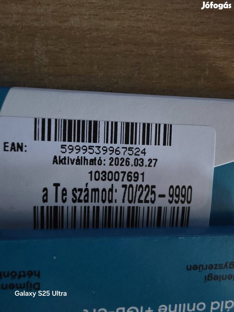 ONE Könyü Telefonszám 225.9990