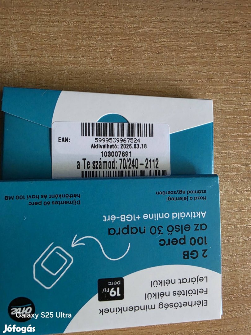 ONE Könyü Telefonszám 240.2112.