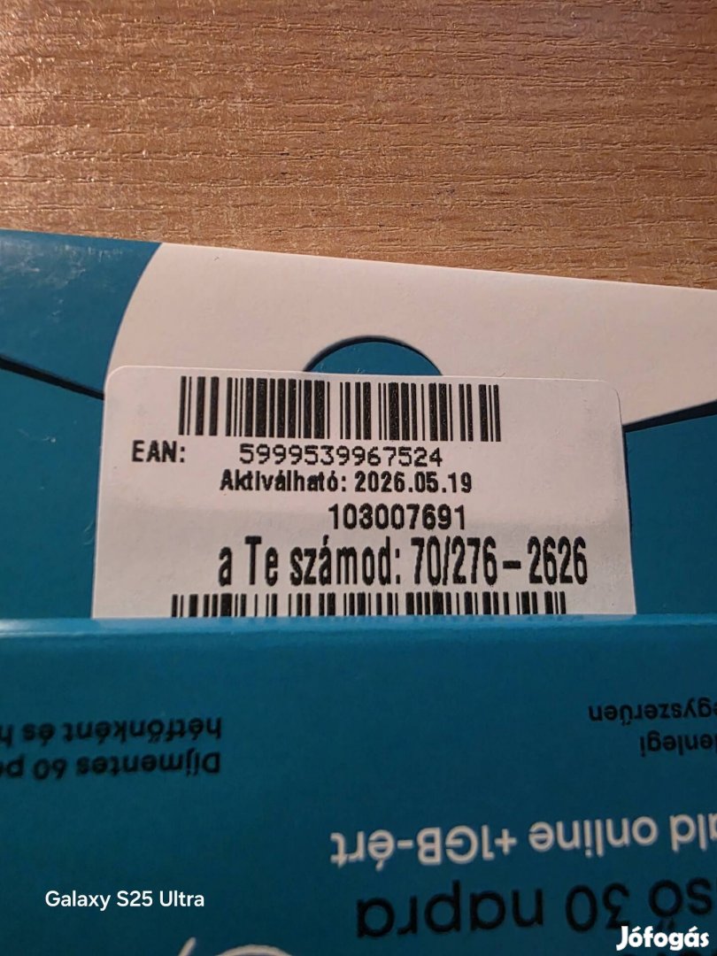 ONE Könyü Telefonszám 276.26.26.