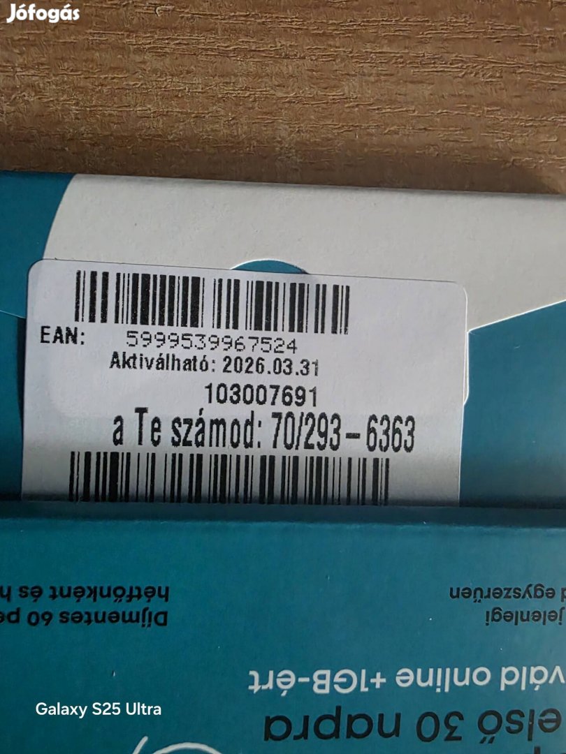 ONE Könyü Telefonszám 293.63.63.