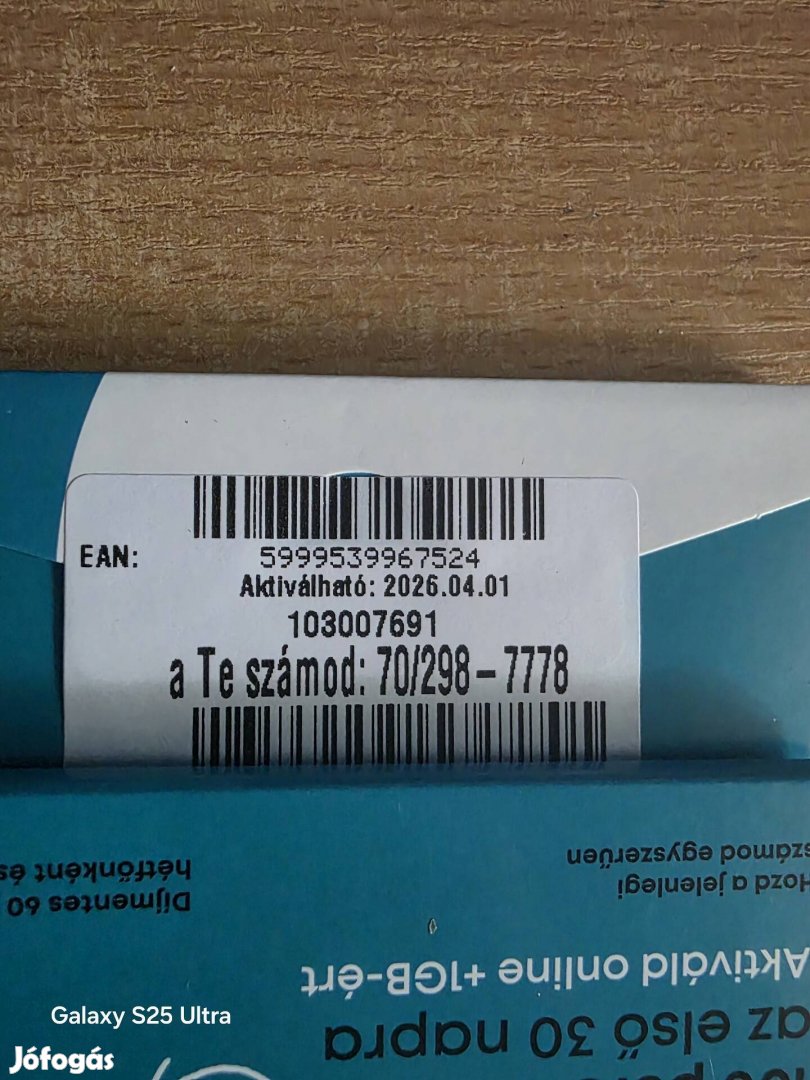 ONE Könyü Telefonszám 2987778