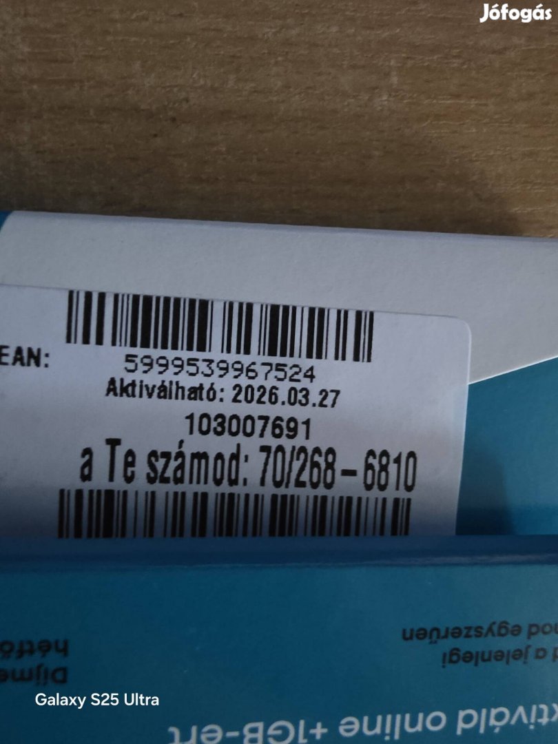 ONE Könyü Telefonszám 2.68.68.10.