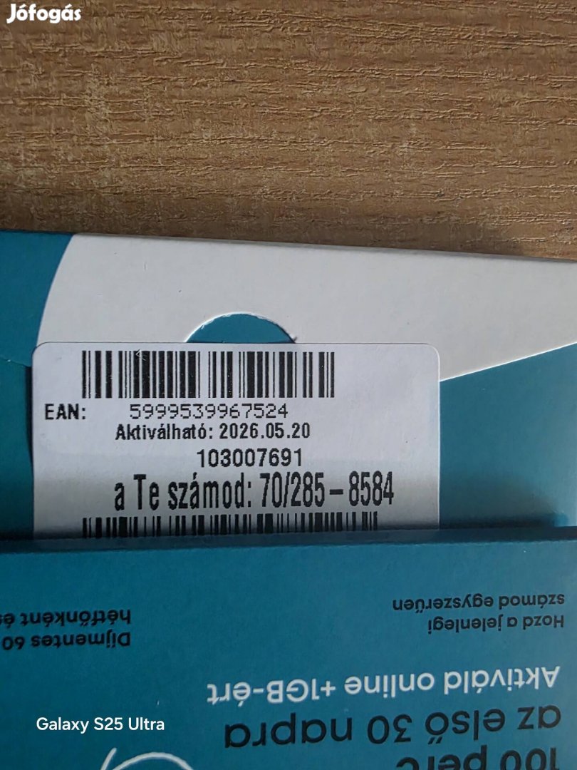 ONE Könyü Telefonszám 2.85.85.84.