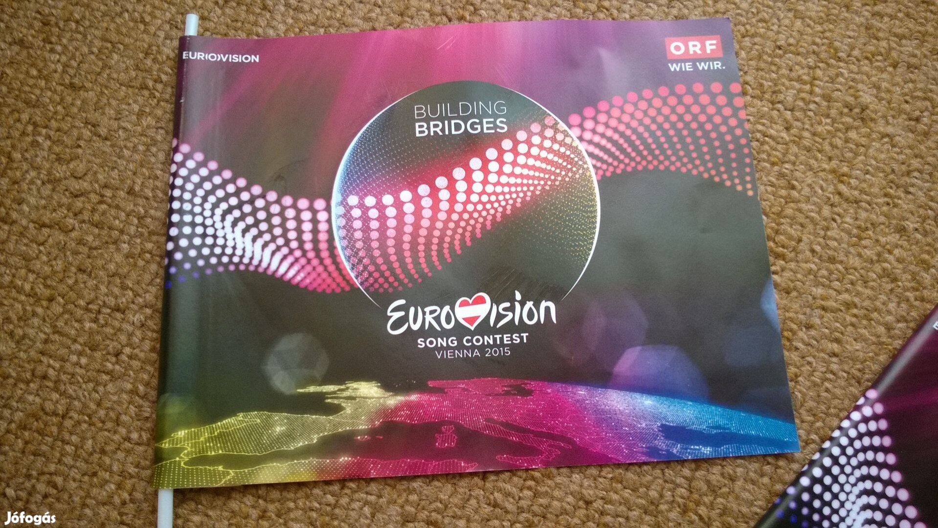 ORF Bécs Eurovision 2 db integető zászló új, párban 2015