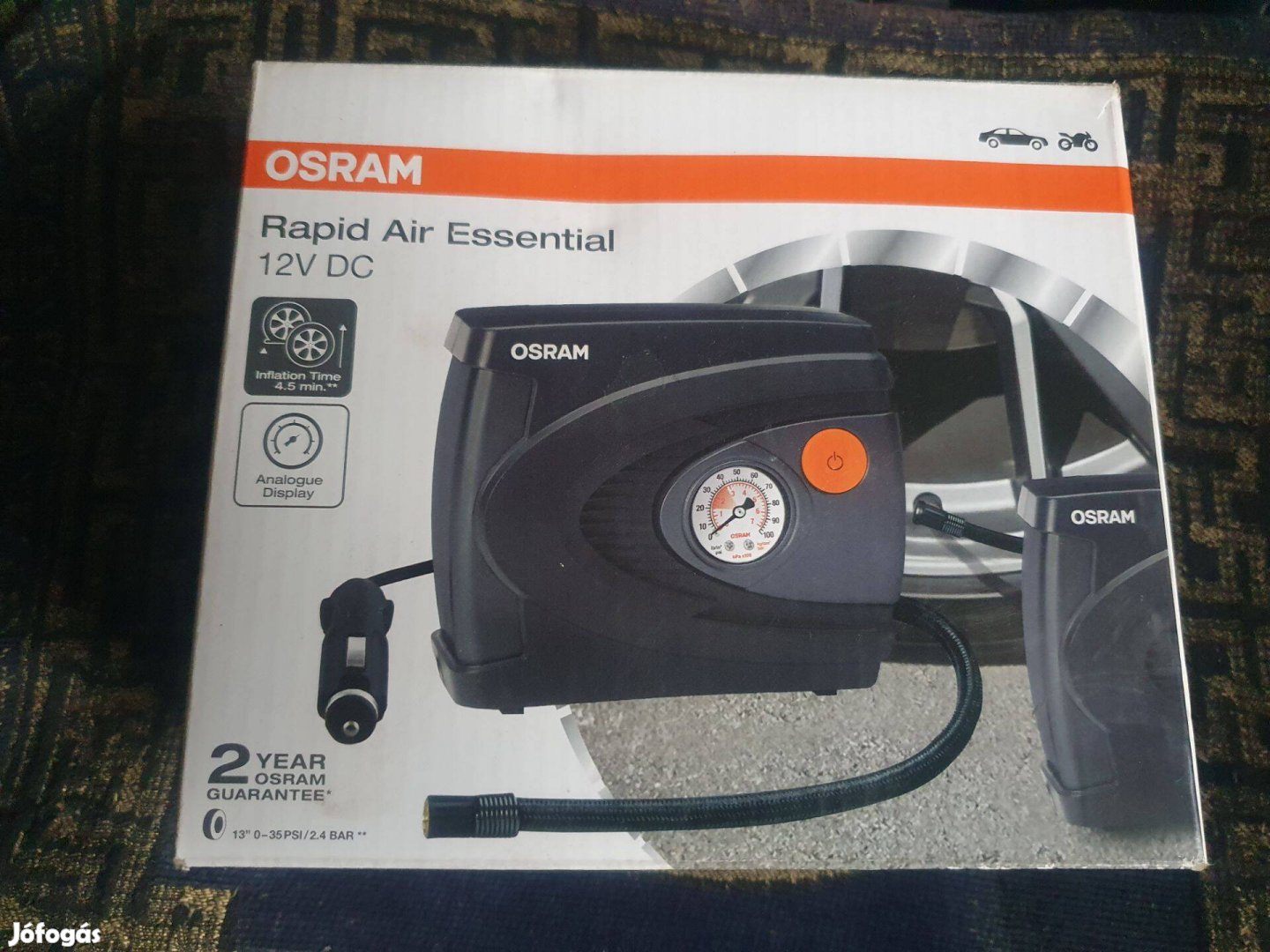 OSRAM Autókerék és matracpumpa kompresszor -12V szivargyújtós OTI610