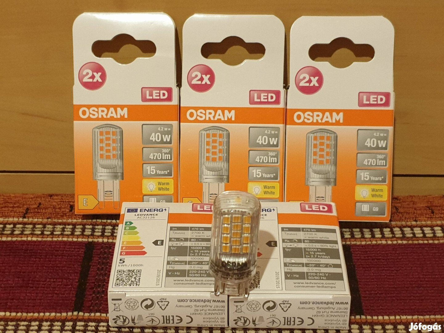 OSRAM LED izzó égő G9 foglalat (meleg fehér) 4,2W = 40W Új