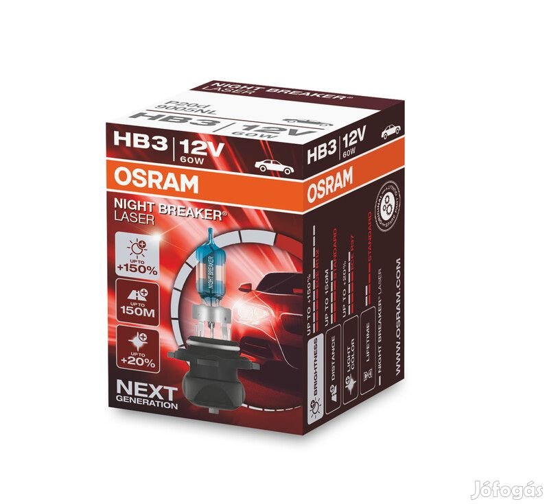 OSRAM Night Breaker Laser Izzó HB3 12V/60W - X1