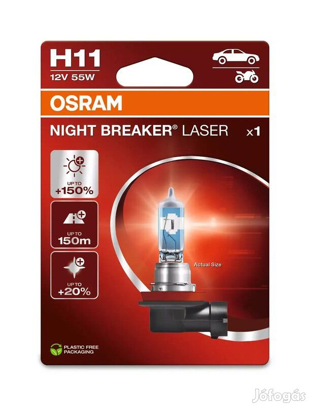 OSRAM Night Breaker Laser izzó H11 12V/55W - X1