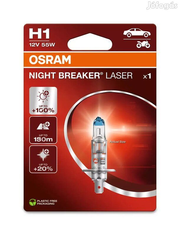 OSRAM Night Breaker Laser izzó H1 12V/55W - X1