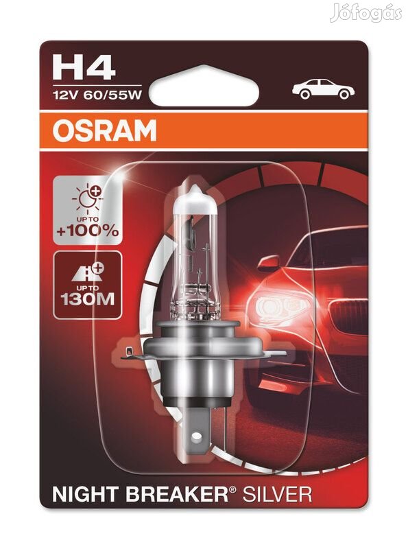 OSRAM Night Breaker Silver Izzó H4 12V/60/55 - X1