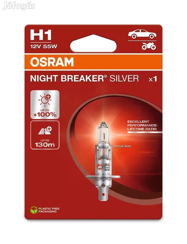 OSRAM Night Breaker Silver izzó H1 12V / 55W - X1