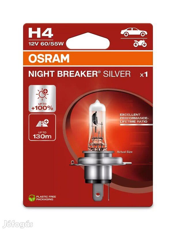 OSRAM Night Breaker Silver izzó H4 12V/60/55 - X1