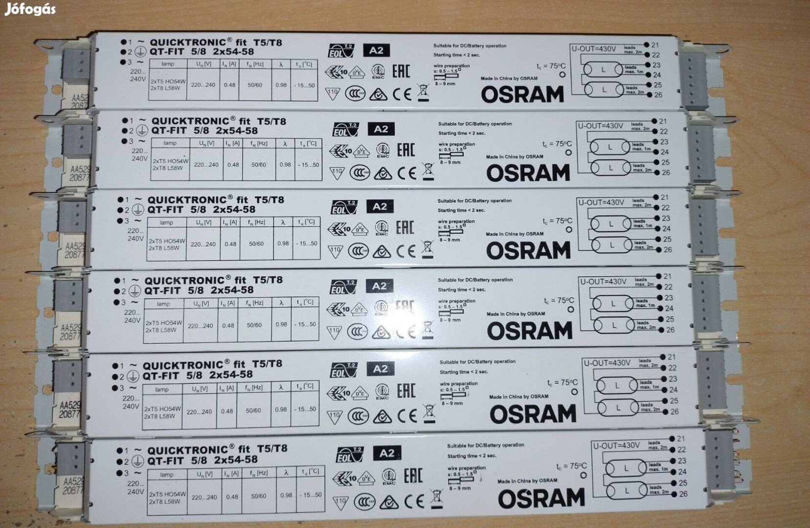 OSRAM QT-Fit 5/8 2x54-58W 220-240 Elektronikus előtét