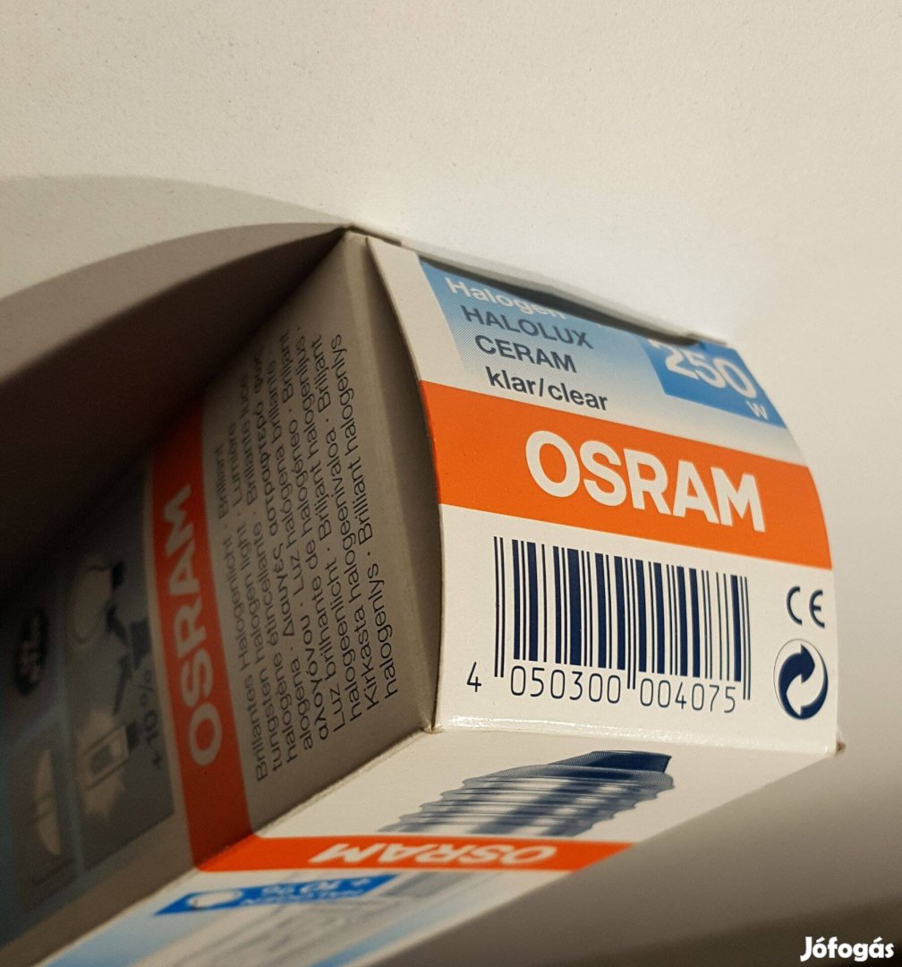 OSRAM halogén Halolux Ceram E27 250W Átlátszó izzó 64480