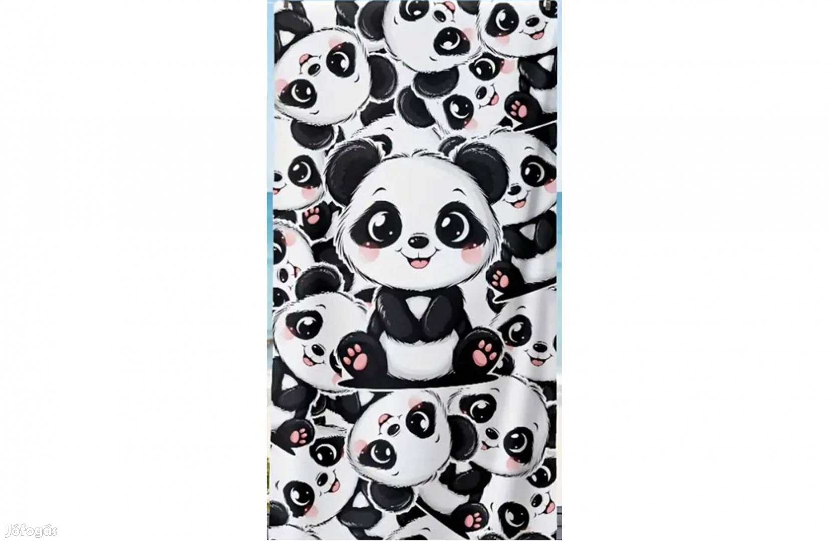 OTT61 - Panda mintás egyoldalas frottír törölköző, fürdőlepedő 70x140c