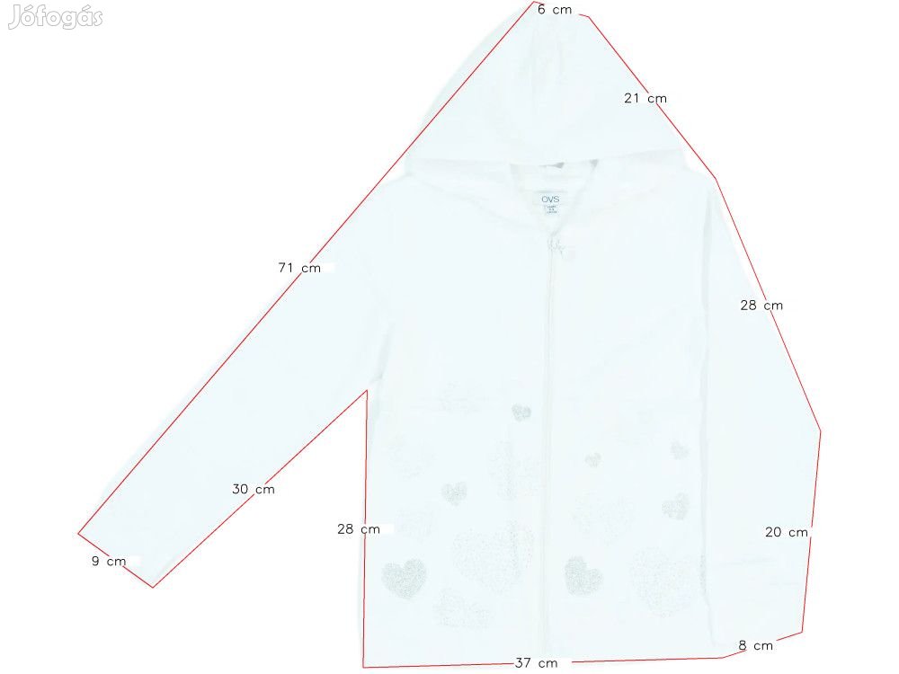 OVS Új (címkés) Lány Kapucnis pulóver (Méret: 134)