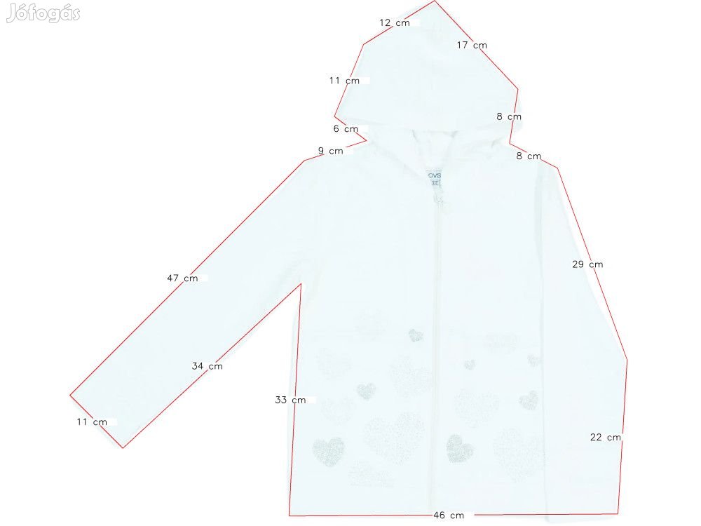 OVS Új (címkés) Lány Kapucnis pulóver (Méret: 140)