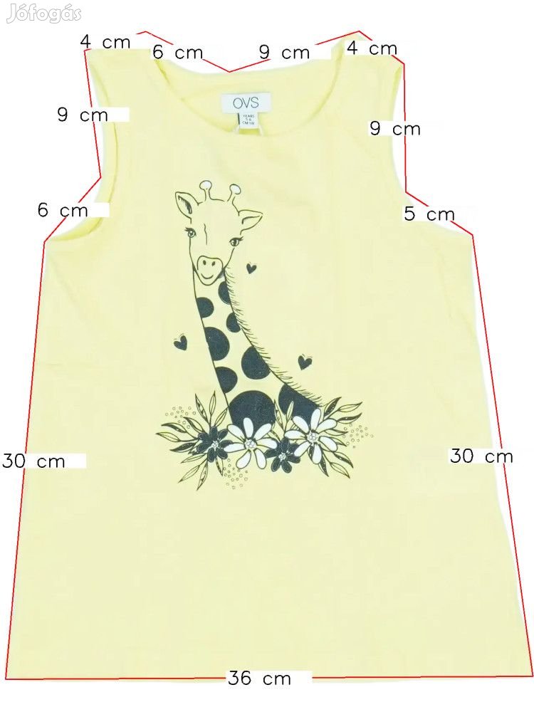 OVS Új (címkés) Lány Lányka / Női ujjatlan póló / top (Méret: 116)