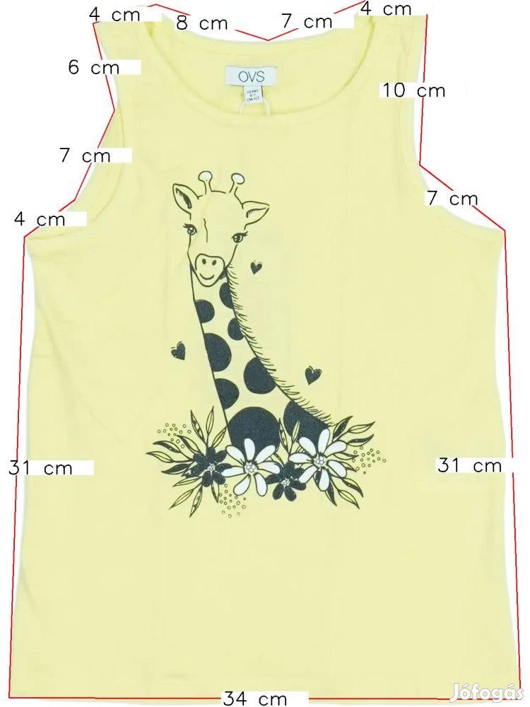 OVS Új (címkés) Lány Lányka / Női ujjatlan póló / top (Méret: 122)