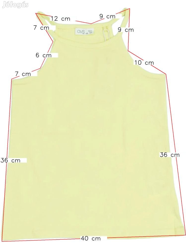 OVS Új (címkés) Lány Lányka / Női ujjatlan póló / top (Méret: 134)